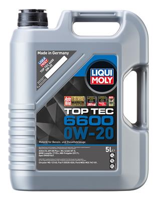 LIQUI MOLY Motorový olej Top Tec 6600 0W-20 - 5 litrů  21411 LIQUI MOLY 21411