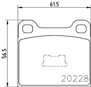 8DB 355 006-531 Sada brzdových platničiek kotúčovej brzdy HELLA