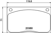 8DB 355 009-611 Sada brzdových platničiek kotúčovej brzdy HELLA