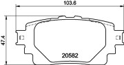 8DB 355 040-121 Sada brzdových platničiek kotúčovej brzdy HELLA