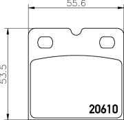 8DB 355 005-301 Sada brzdových platničiek, Parkovacia kotúčová brzda HELLA