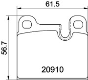 8DB 355 008-111 Sada brzdových platničiek kotúčovej brzdy HELLA