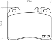 8DB 355 007-471 Sada brzdových platničiek kotúčovej brzdy HELLA