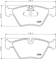 8DB 355 007-961 Sada brzdových platničiek kotúčovej brzdy HELLA