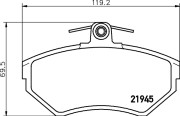 8DB 355 018-251 Sada brzdových platničiek kotúčovej brzdy HELLA