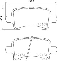 8DB 355 024-911 Sada brzdových platničiek kotúčovej brzdy HELLA