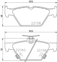 8DB 355 023-341 Sada brzdových platničiek kotúčovej brzdy HELLA