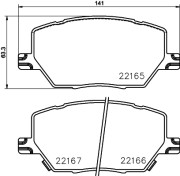 8DB 355 024-711 Sada brzdových platničiek kotúčovej brzdy HELLA