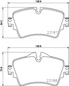 8DB 355 023-091 Sada brzdových platničiek kotúčovej brzdy HELLA