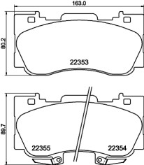 8DB 355 040-671 Sada brzdových platničiek kotúčovej brzdy HELLA