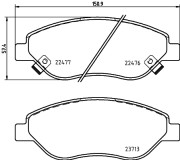 8DB 355 025-631 Sada brzdových platničiek kotúčovej brzdy HELLA