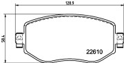 8DB 355 025-851 Sada brzdových platničiek kotúčovej brzdy HELLA