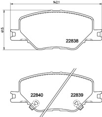 8DB 355 039-061 Sada brzdových platničiek kotúčovej brzdy HELLA