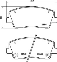 8DB 355 039-921 Sada brzdových platničiek kotúčovej brzdy HELLA