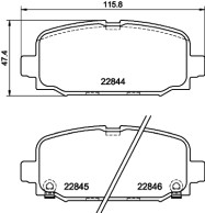 8DB 355 039-411 Sada brzdových platničiek kotúčovej brzdy HELLA