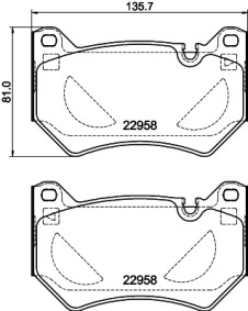 8DB 355 039-511 Sada brzdových platničiek kotúčovej brzdy HELLA