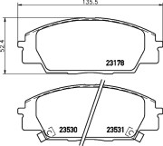 8DB 355 009-731 Sada brzdových platničiek kotúčovej brzdy HELLA