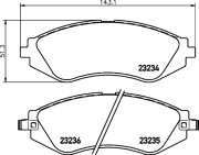 8DB 355 017-141 Sada brzdových platničiek kotúčovej brzdy HELLA