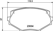 8DB 355 016-861 Sada brzdových platničiek kotúčovej brzdy HELLA