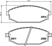 8DB 355 009-961 Sada brzdových platničiek kotúčovej brzdy HELLA