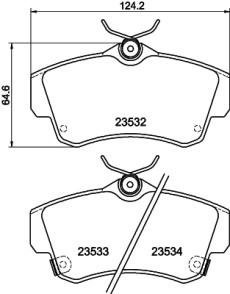 8DB 355 018-651 Sada brzdových platničiek kotúčovej brzdy HELLA