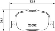 8DB 355 010-001 Sada brzdových platničiek kotúčovej brzdy HELLA