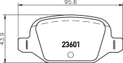 8DB 355 009-551 Sada brzdových platničiek kotúčovej brzdy HELLA