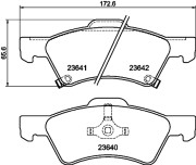 8DB 355 010-061 Sada brzdových platničiek kotúčovej brzdy HELLA