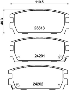 8DB 355 011-841 Sada brzdových platničiek kotúčovej brzdy HELLA