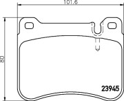 8DB 355 006-541 Sada brzdových platničiek kotúčovej brzdy HELLA