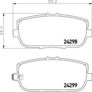 8DB 355 006-781 Sada brzdových platničiek kotúčovej brzdy HELLA