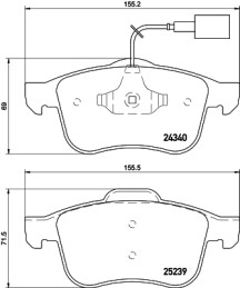 8DB 355 015-531 Sada brzdových platničiek kotúčovej brzdy HELLA