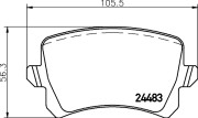 8DB 355 025-331 Sada brzdových platničiek kotúčovej brzdy HELLA