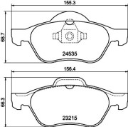 8DB 355 013-271 Sada brzdových platničiek kotúčovej brzdy HELLA