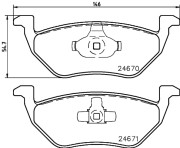 8DB 355 014-951 Sada brzdových platničiek kotúčovej brzdy HELLA