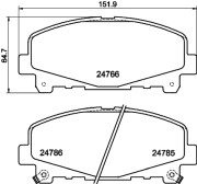 8DB 355 013-881 Sada brzdových platničiek kotúčovej brzdy HELLA