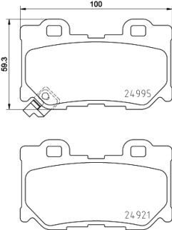 8DB 355 015-421 Sada brzdových platničiek kotúčovej brzdy HELLA