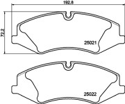 8DB 355 015-081 Sada brzdových platničiek kotúčovej brzdy HELLA