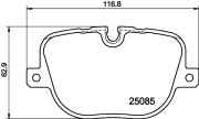 8DB 355 015-451 Sada brzdových platničiek kotúčovej brzdy HELLA