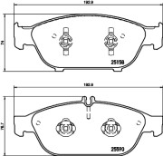 8DB 355 020-681 Sada brzdových platničiek kotúčovej brzdy HELLA