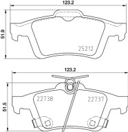 8DB 355 037-661 Sada brzdových platničiek kotúčovej brzdy HELLA