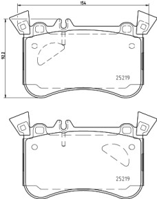 8DB 355 021-771 Sada brzdových platničiek kotúčovej brzdy HELLA