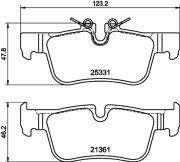 8DB 355 021-681 Sada brzdových platničiek kotúčovej brzdy HELLA