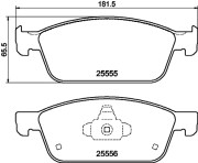 8DB 355 025-511 Sada brzdových platničiek kotúčovej brzdy HELLA