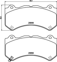 8DB 355 021-041 Sada brzdových platničiek kotúčovej brzdy HELLA