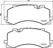 8DB 355 036-471 Sada brzdových platničiek kotúčovej brzdy HELLA