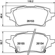 8DB 355 040-221 Sada brzdových platničiek kotúčovej brzdy HELLA