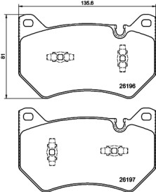 8DB 355 040-151 Sada brzdových platničiek kotúčovej brzdy HELLA