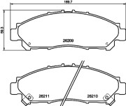 8DB 355 040-431 Sada brzdových platničiek kotúčovej brzdy HELLA