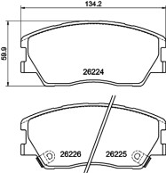 8DB 355 040-591 Sada brzdových platničiek kotúčovej brzdy HELLA